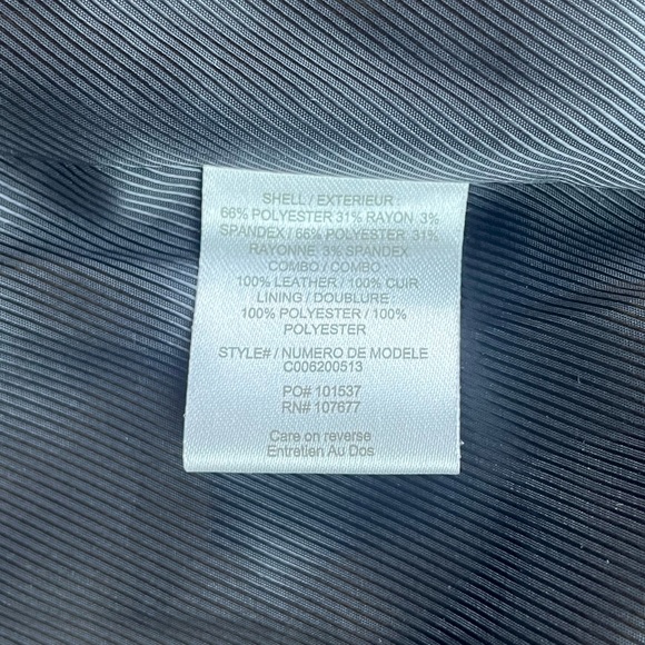 Alice & Olivia Black Leather Trim Blazer Jacket N236-14 - Picture 6 of 10